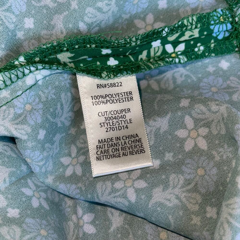 Y2K Floral Mini Skirt Cinched Flounce - Picture 6 of 7